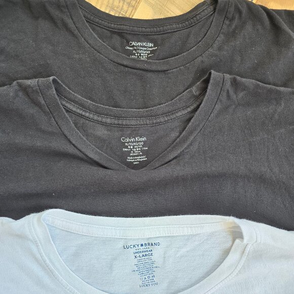 3 Mens Like New XL Undershirts 2 Calvin Klein and 1 Lucky Brand - Picture 2 of 6